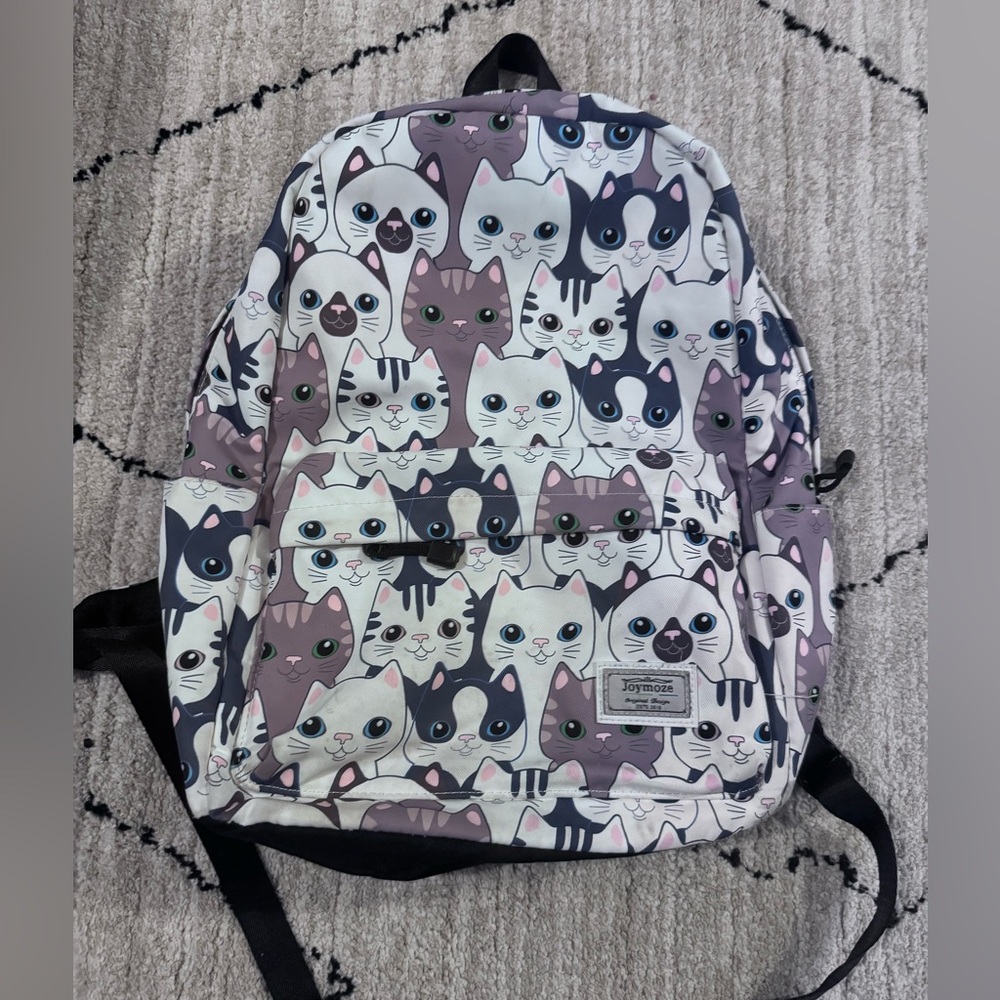 Cat Print Backpack